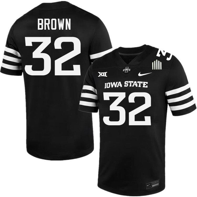 Carson Brown Jersey,Iowa State Cyclones #32 Carson Brown College Jersey Youth-Black